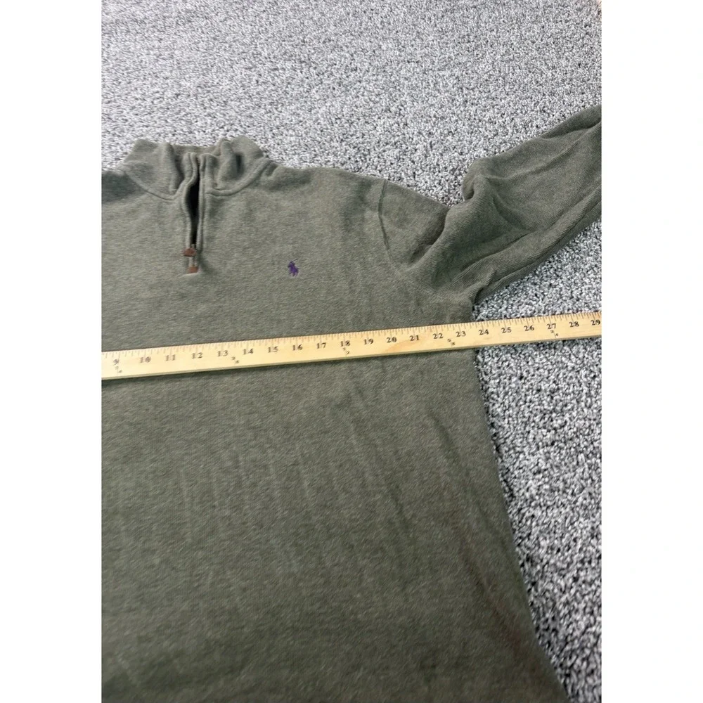 Polo Ralph Lauren 1/4 Zip Sweater Men's Size Large Green Preppy